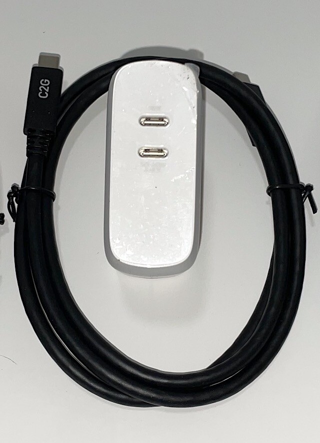 BELKIN DUAL USB-C GaN 68W + USB-C 3.1 4K 1M MacBook Google iPad Pro WCH003dqWH