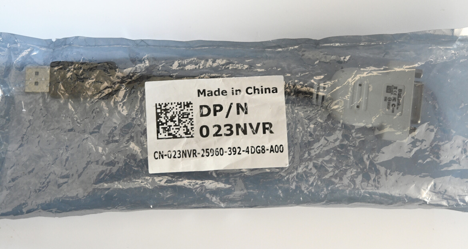 BIZLINK Display Port To DVI-D Video Dual link Adapter Cable PN DP/N 023NVR