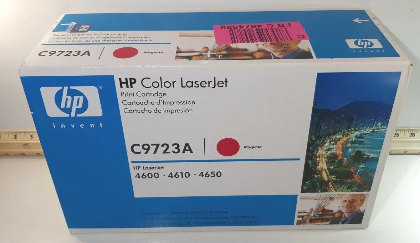Geniune HP C9723A Magenta Toner LasterJet Cartridge New Sealed In Box, Original 