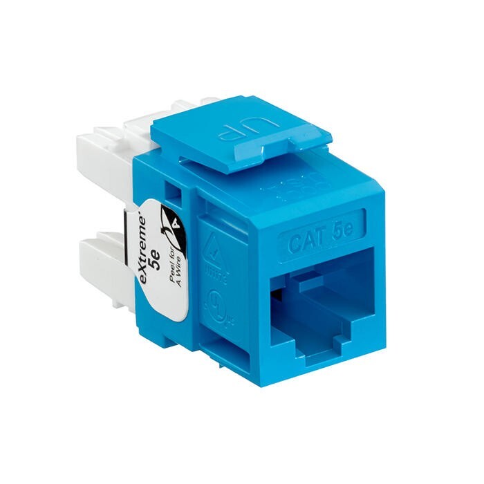 Leviton 5G110-RL5 Extreme Category 5e UTP Quickport Jack Blue