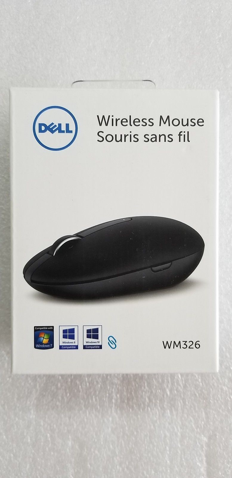 New in open Box Dell Wireless 1600 DPI LASER Mouse Black WM326 GG8XM