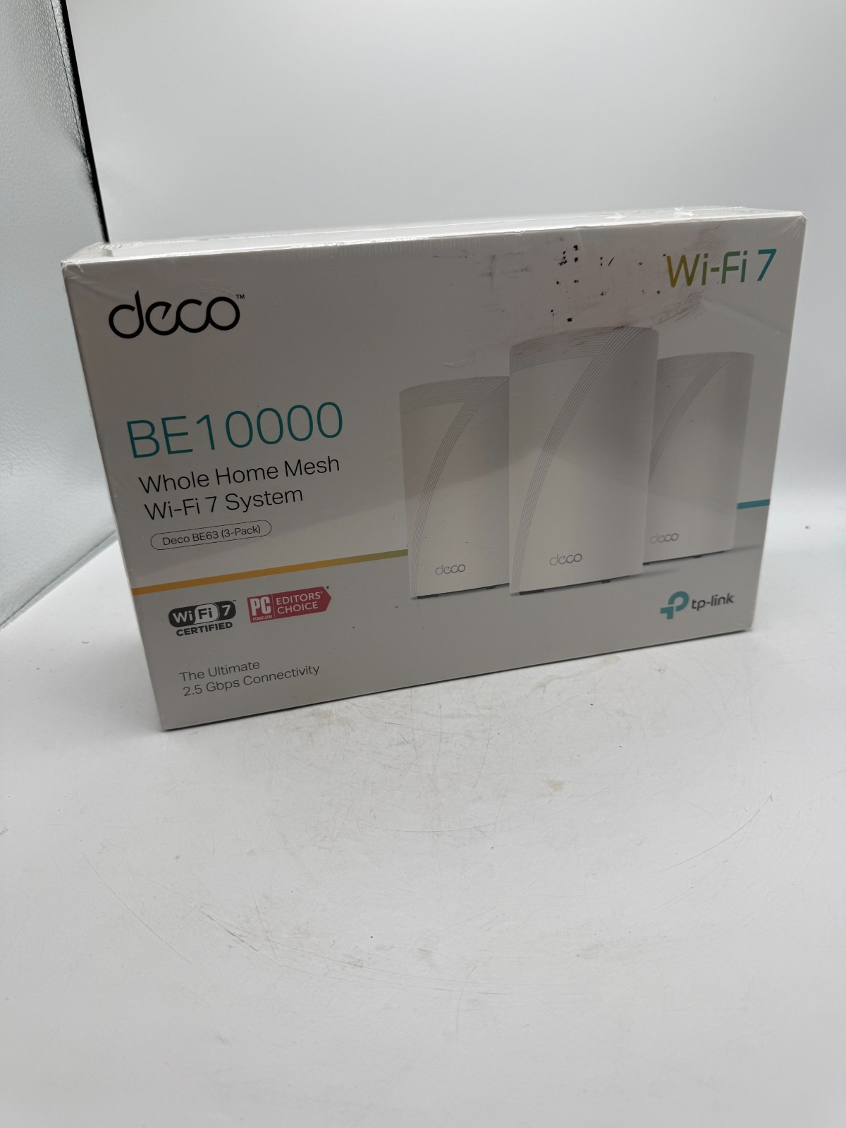 TP-Link Deco BE63 3-Pack Wi-Fi 7 Whole Home Mesh System 6 GHz 10 Gbps 2.5Gbps