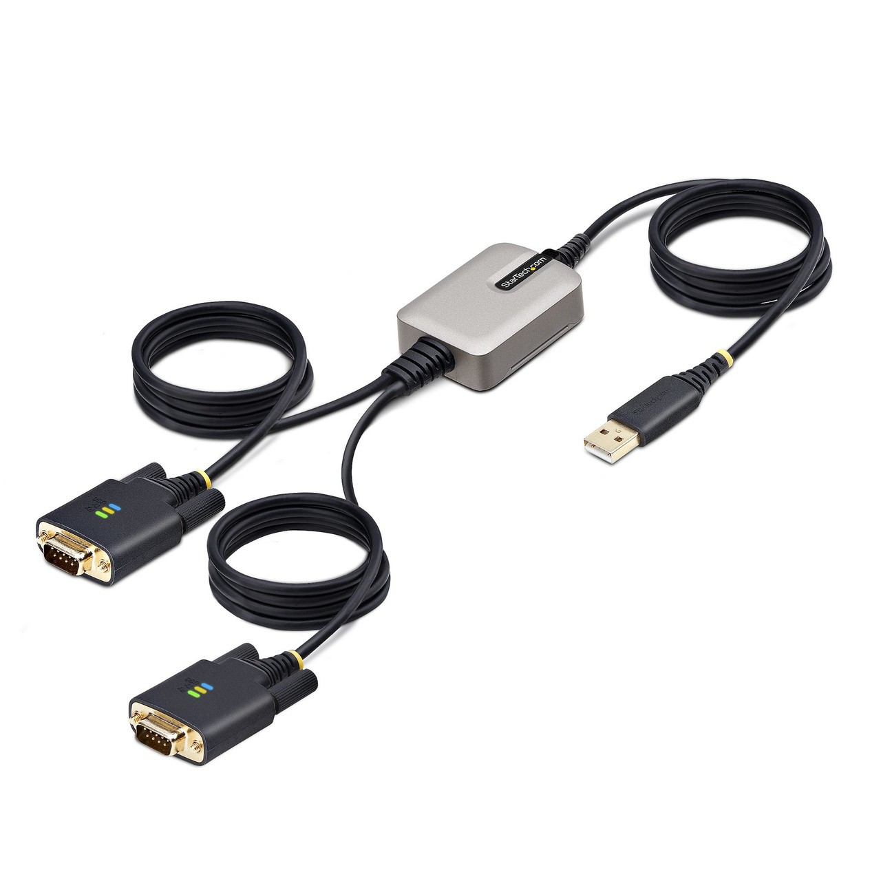 Startech 13FT (4M) 2-PORT USB TO SERIAL ADAPTER CABLE INTERCHANGEABLE DB9 SCR...