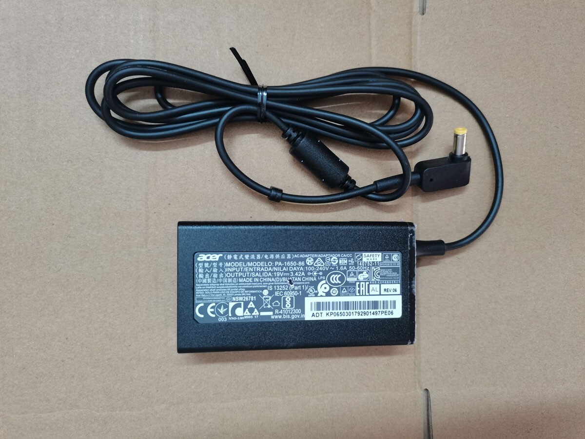 100%Genuine 19V 3.42A For Acer 65W A11-065N1A PA-1650-86 PA-1650-69 AC Adapter