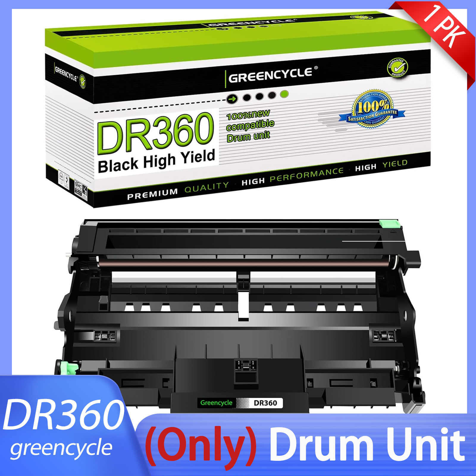 DR360 Drum Unit 1 Pack Compatible for DR360 DR-360 DCP-7045 MFC-7340 HL-2140