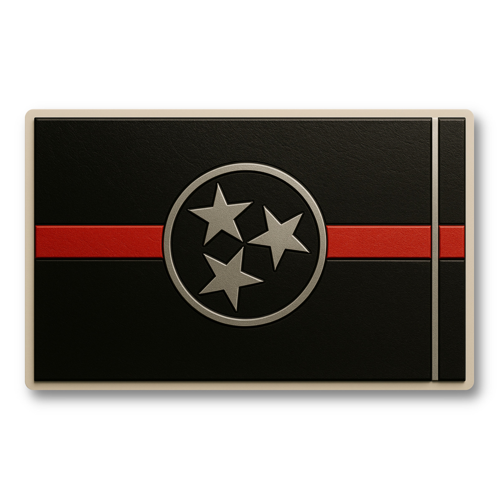 Tennessee Firefighter Flag Sticker, Thin Red Line Decal for Laptops & Indoor Use