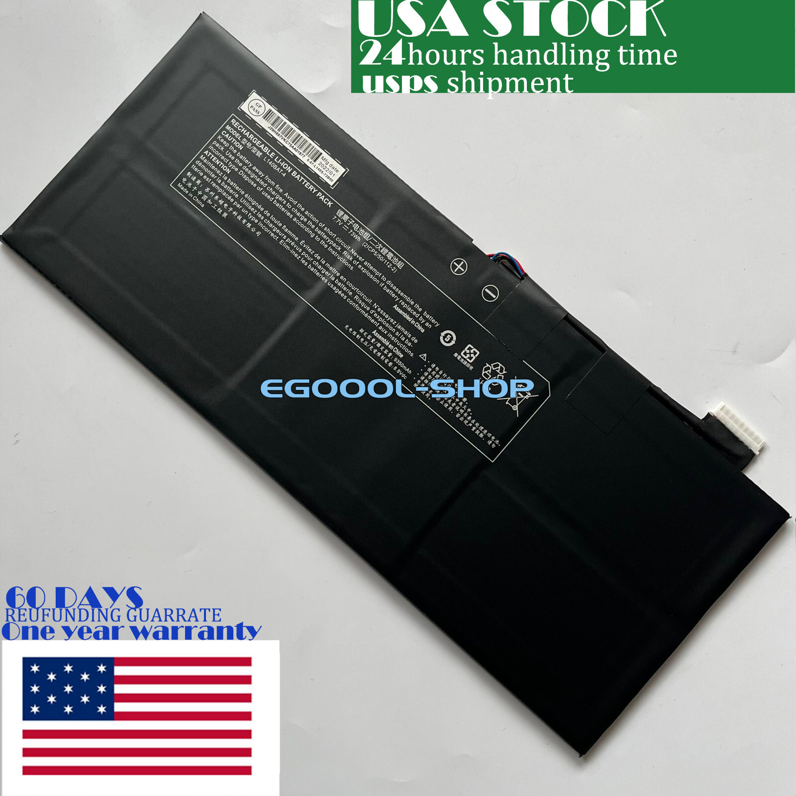 New  Genuine L140BAT-4 battery for Clevo Lemp9 System76 Pro 2021 73Wh