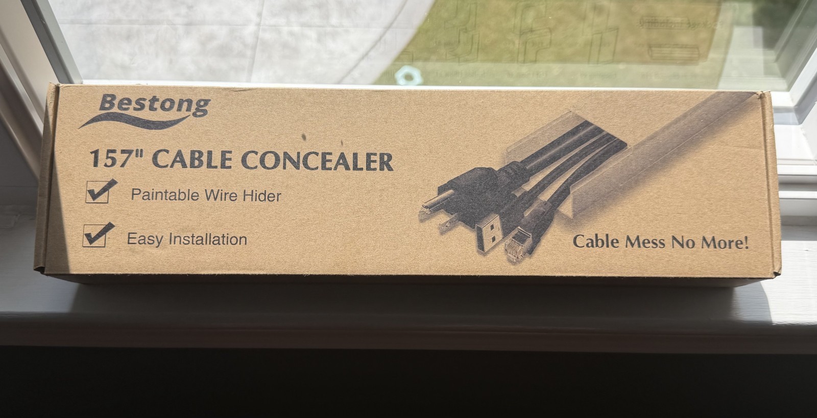 Bestong 157" Cable Concealer Wire Cover Raceway Cord Organizer Kit New