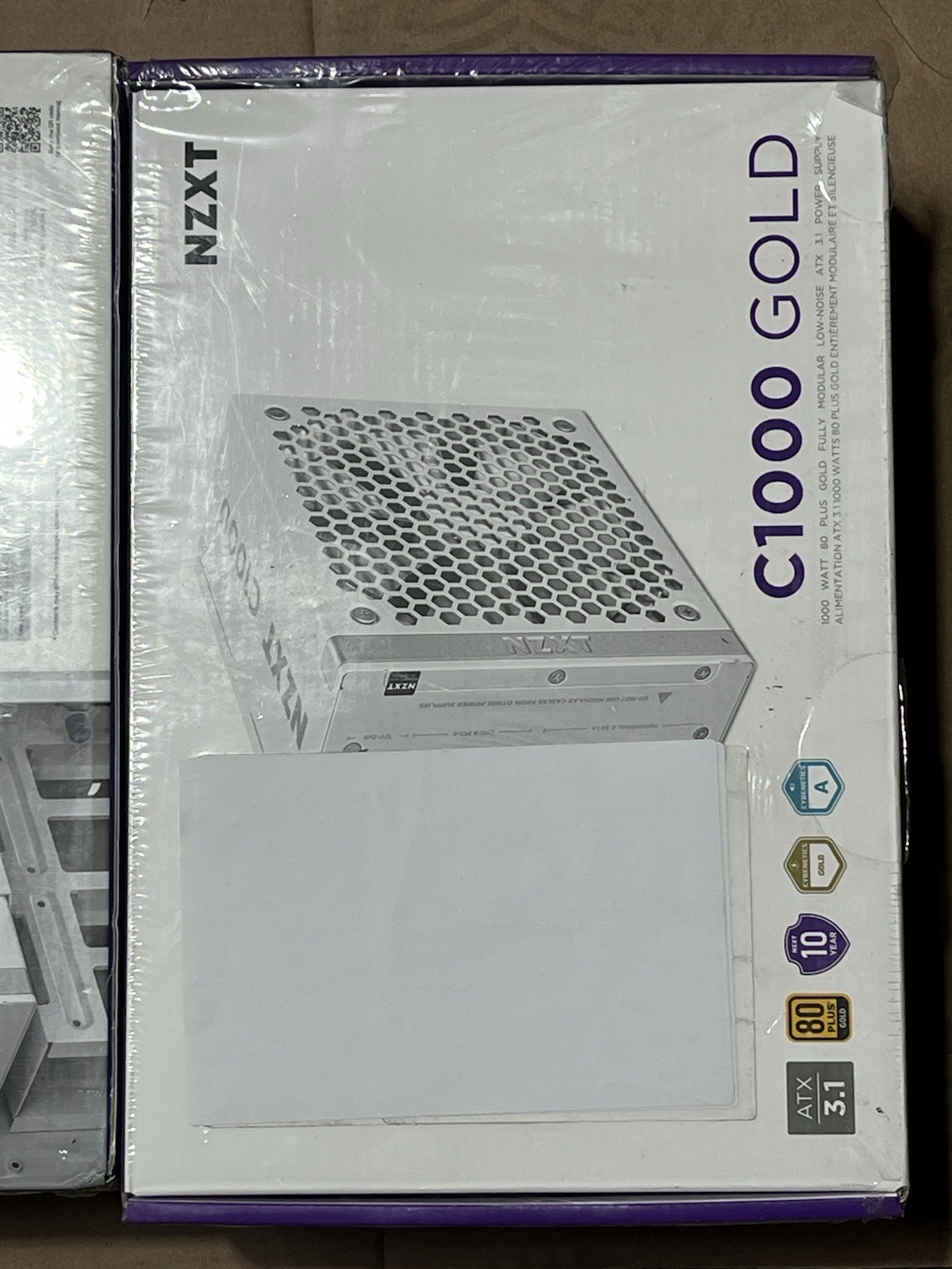 1 Pcs,NZXT C1000 Gold 1000W Modular ATX 3.1 PSU Sealed ，Plastic wrap is torn