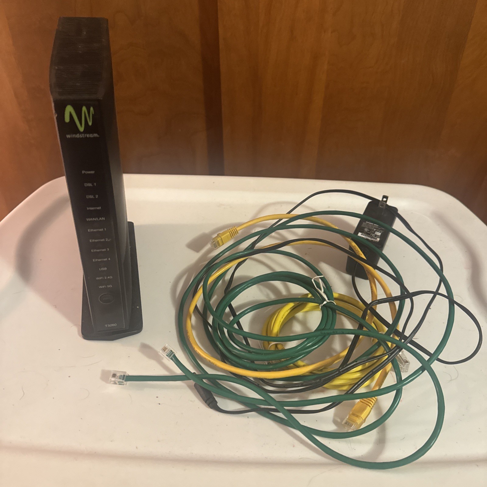 TDS ActionTec T3260 Bonded DSL VDSL2 Wireless Modem Router - Black w/ Cords