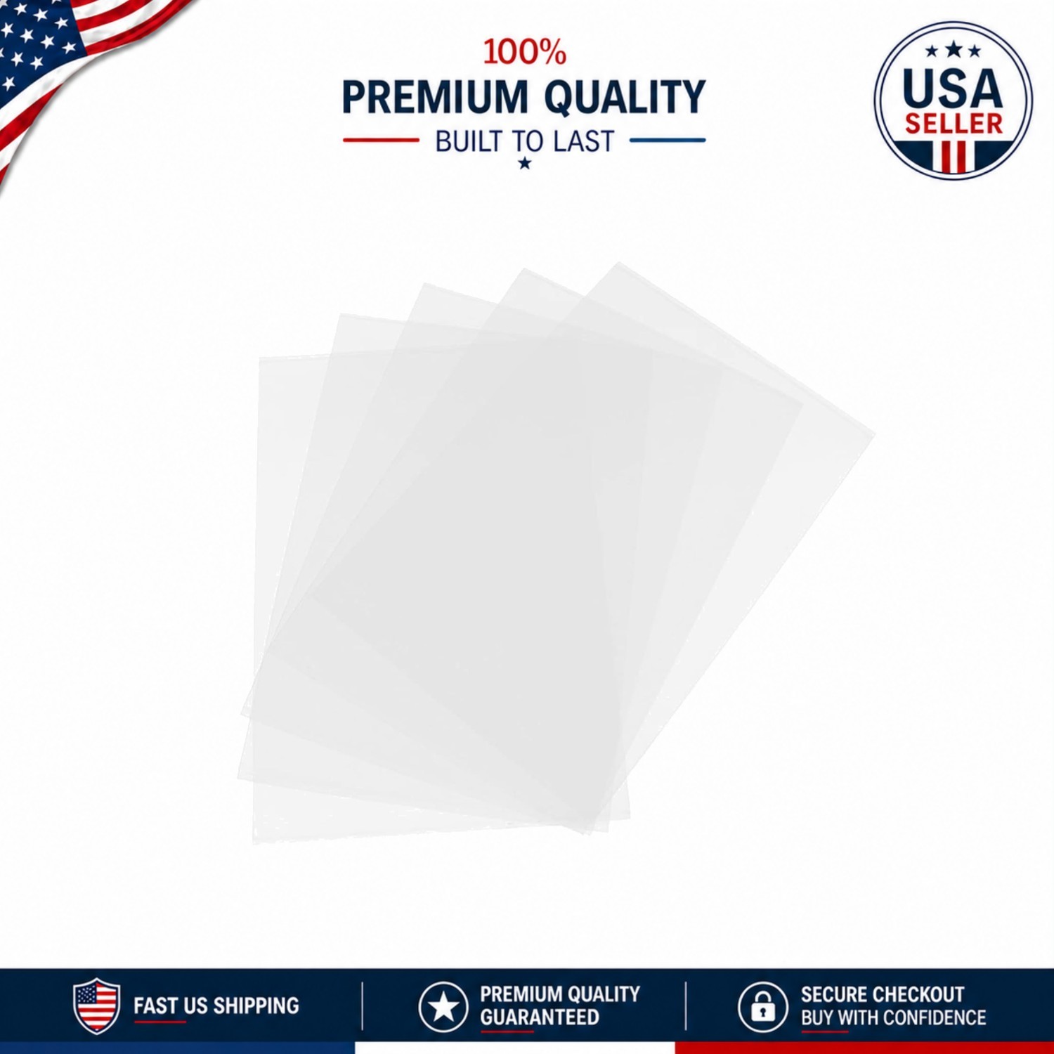 Heat-Resistant 6 PCS FEP Film for 3D Printing - 320x220mm & Instructions