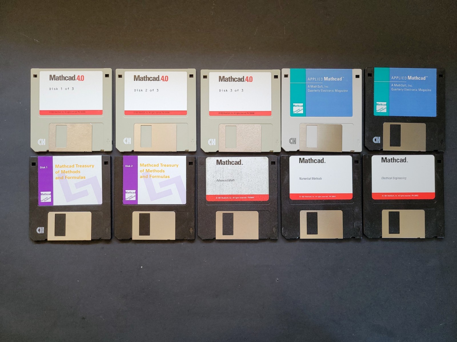 10 Mathcad Diskettes 3.5" Floppy - Mathcad 4.0 - Treasury Methods and Formulas
