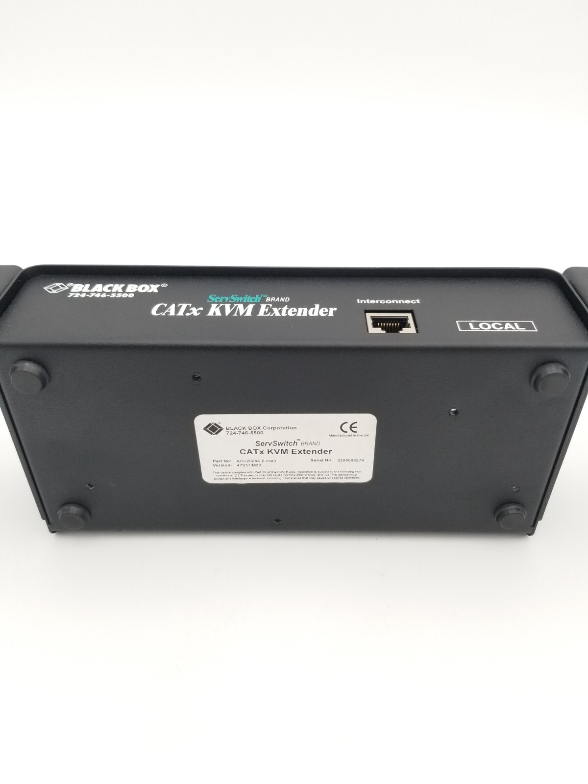 BlackBox KVM Extender - VGA, PS/2, RS232, Audio, Dual-Access, CATx -UNIT ONLY