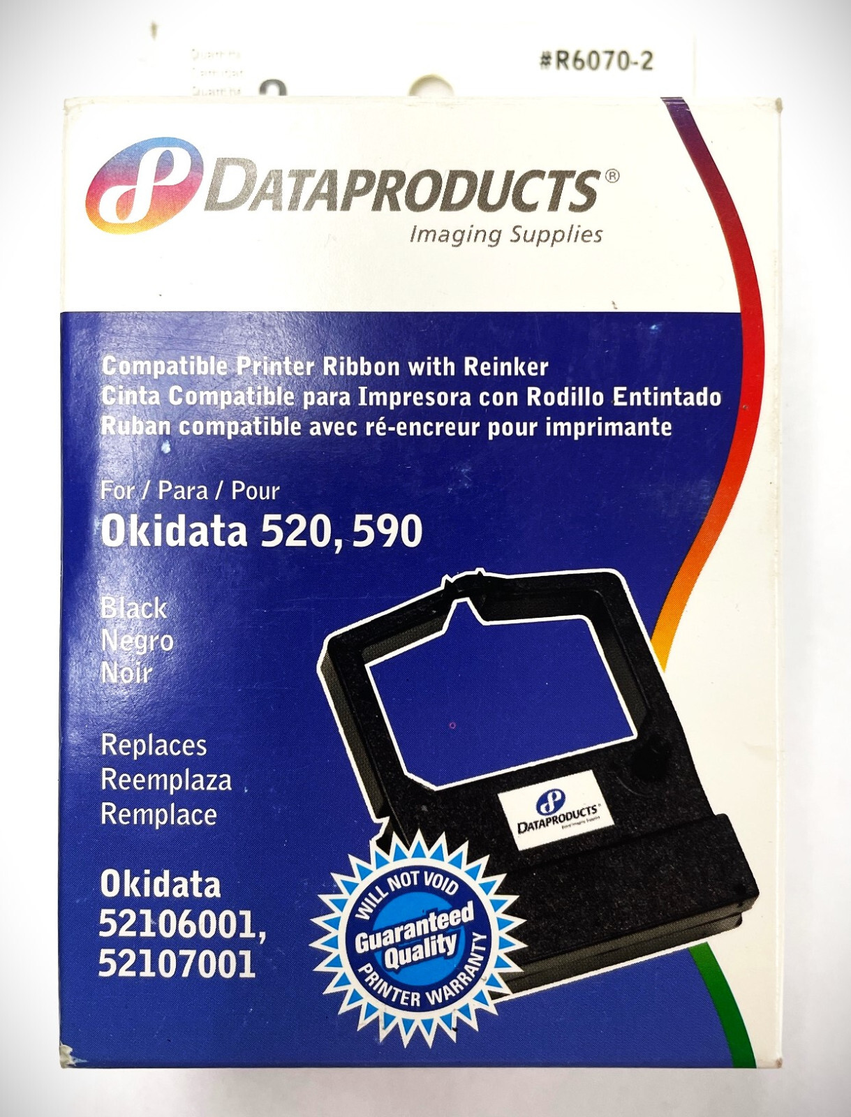 OKI Compatible R6070-2 Nylon Ribbon by Dataproducts Black New