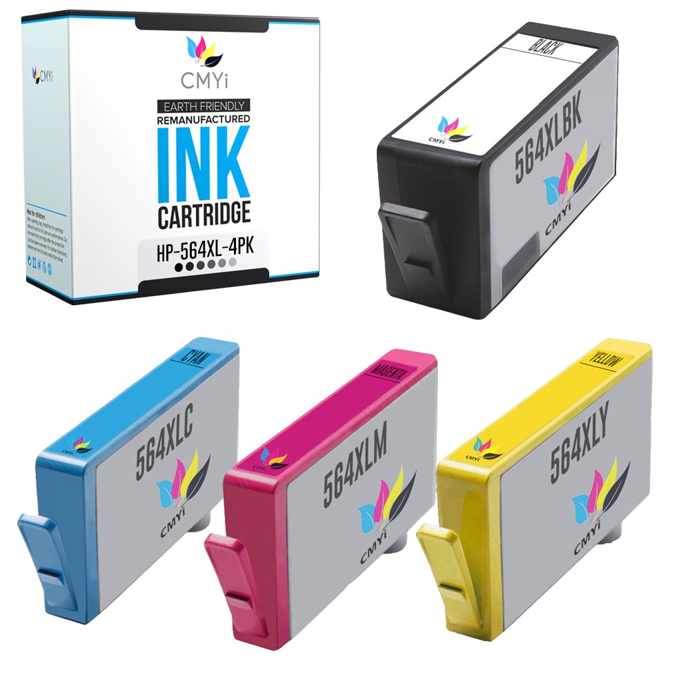 CMYi 4-Pack Compatible HP 564XL Ink Cartridges for PhotoSmart D5430 D5445 D5460