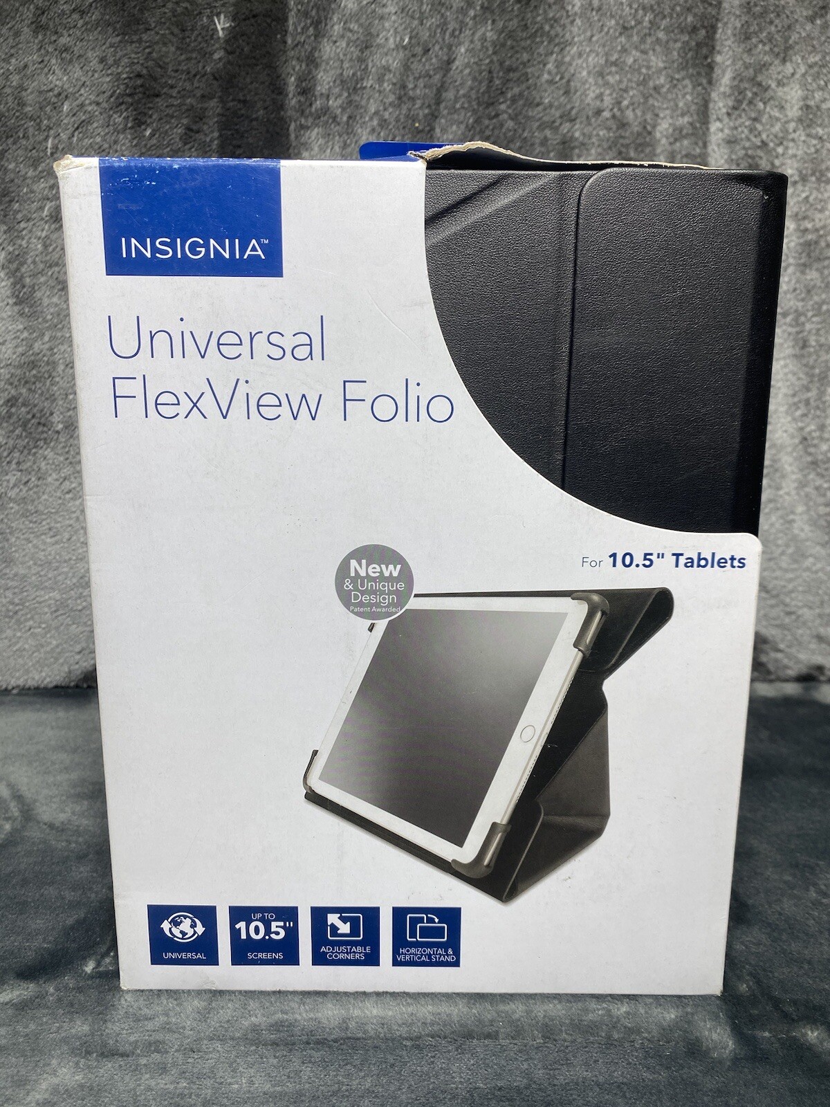 INSIGNIA Universal FlexView Folio For 10.5 Tablet Holder Adjustable Black