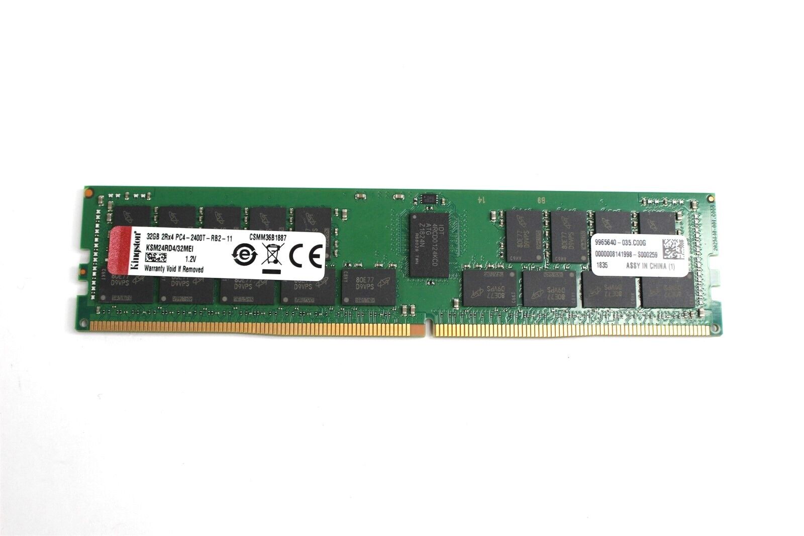 Kingston KSM24RD4 32GB (1x32GB) 2RX4 PC4-19200 DDR4-2400T CL17 Server Memory