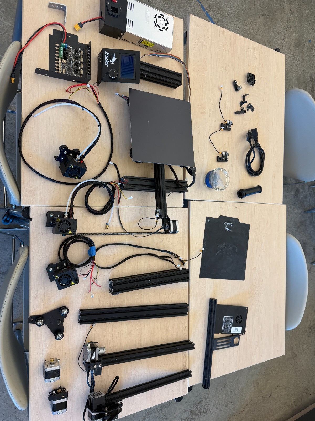 Creality Ender 3 3D Printer Parts Lot V4.2.2 Board PSU Hotends Steppers As-Is