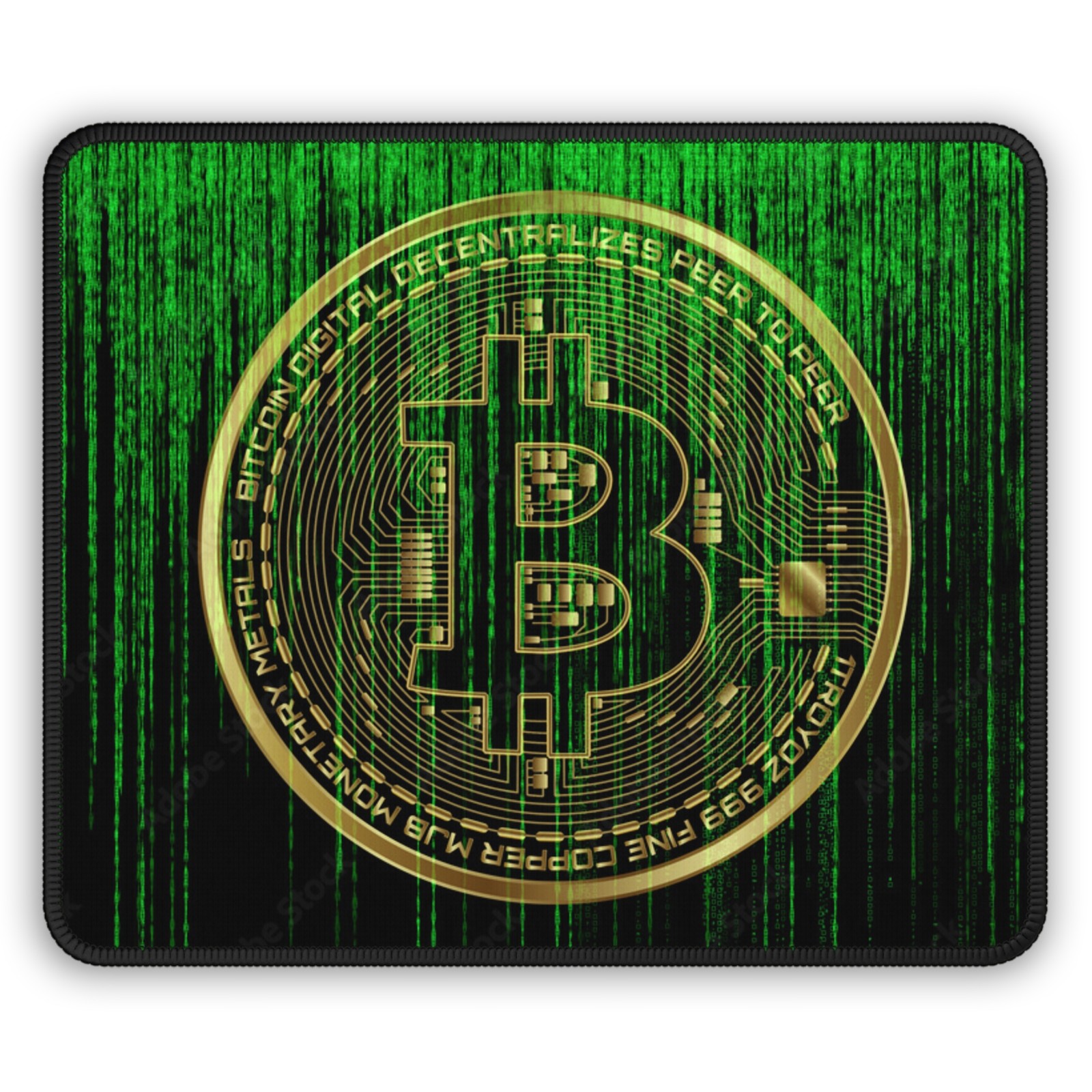 Bit coin Mouse Pad BTC Cryptocurrency Trading Office Desk Gaming Mouse Mat
