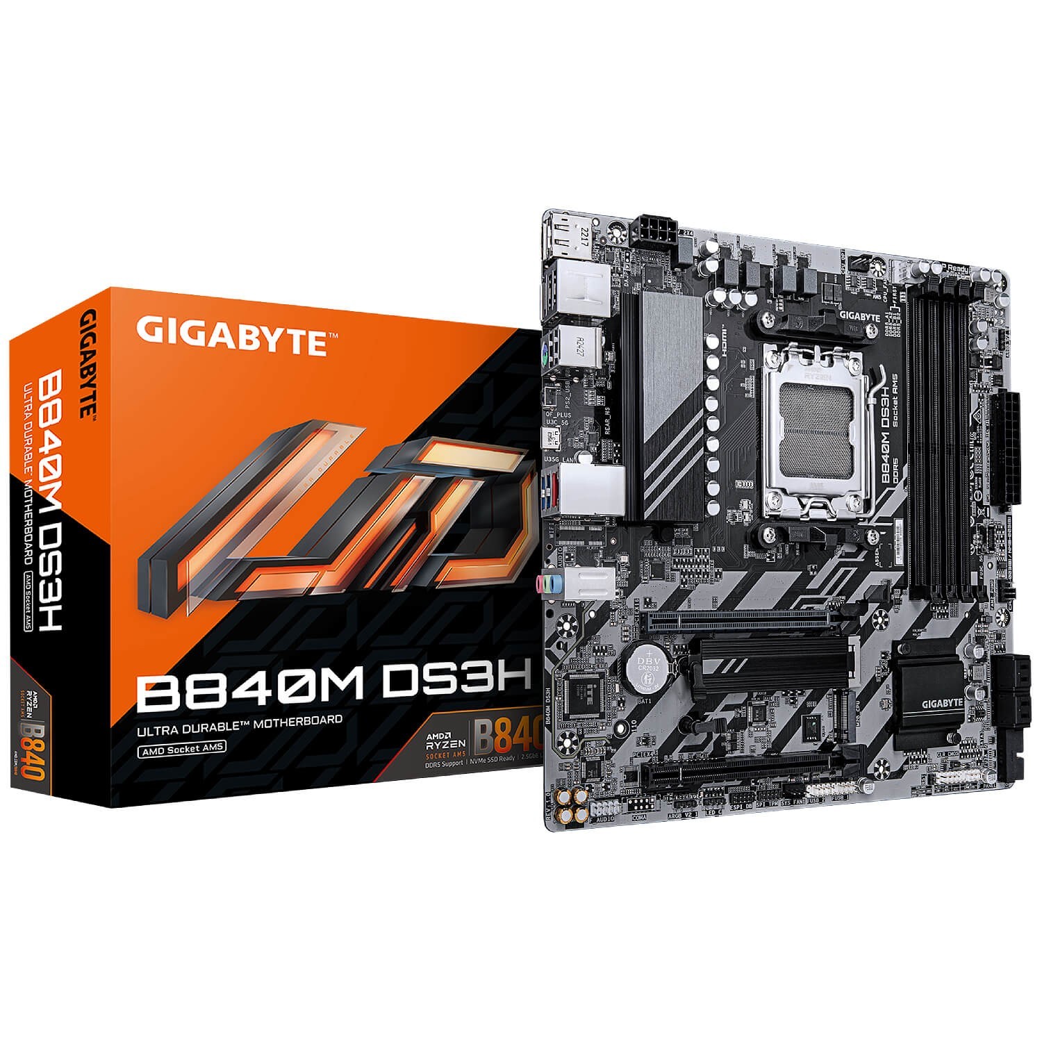 Gigabyte B840M DS3H Motherboards AM5 DDR5 Micro ATX LAN 2.5 Gigabit SATA3 \ M.2
