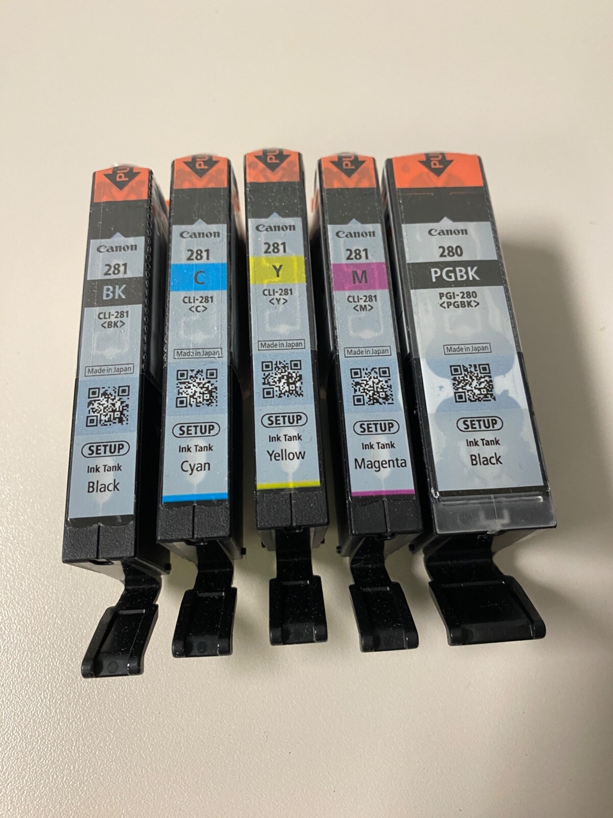 Canon PGI-280 CLI-281 Set of 5 OEM cartridges NEW
