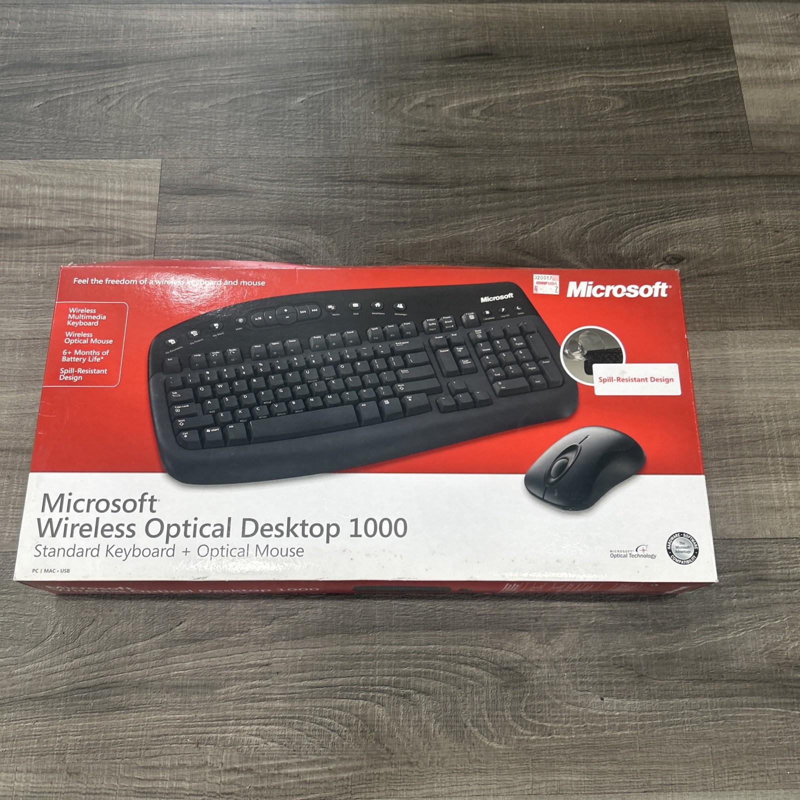 Microsoft Wireless Optical Desktop 1000 Keyboard & Mouse Black