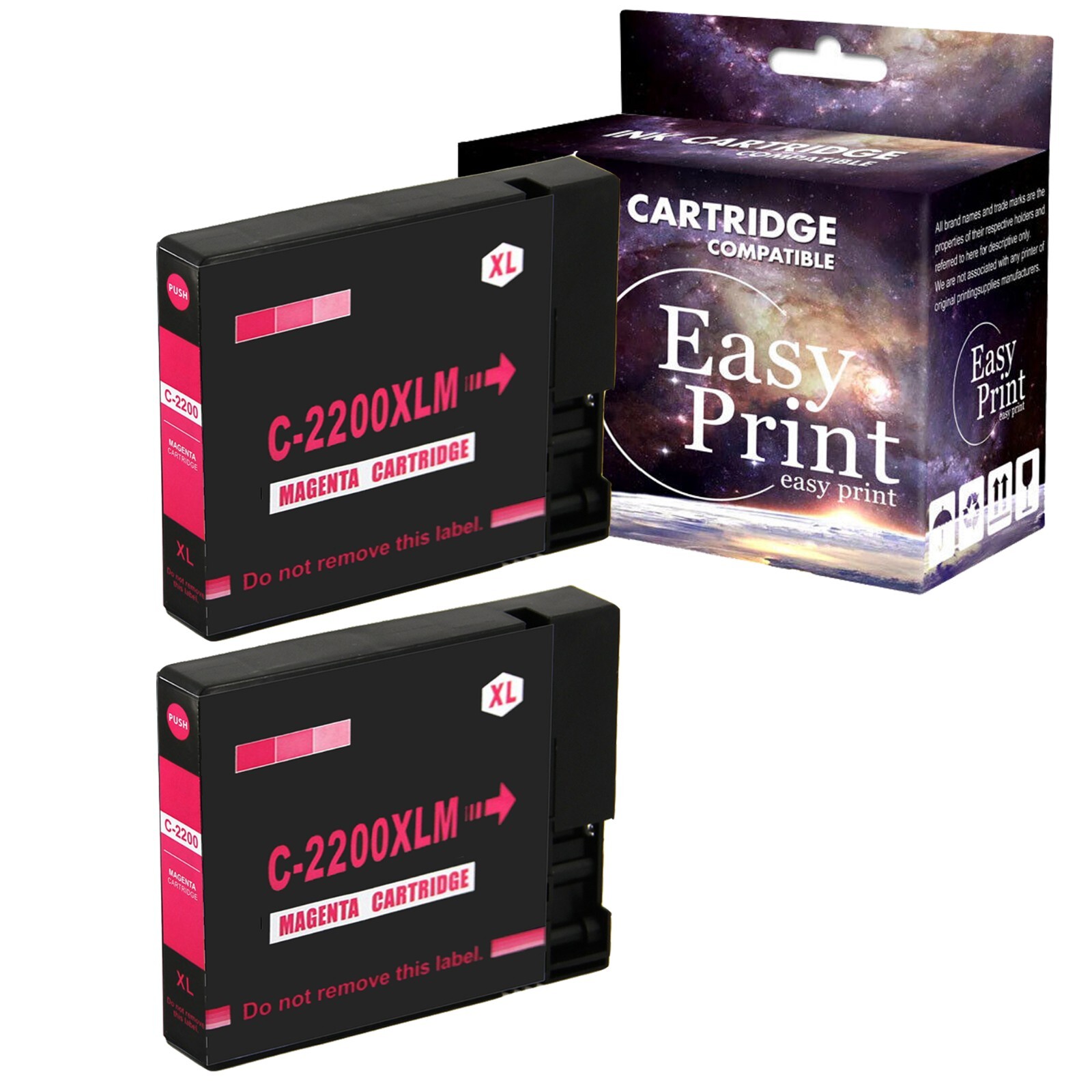2PK PGI2200 Magenta Ink Cartridge for Canon Maxify MB5020 MB5120 MB5320 Printer