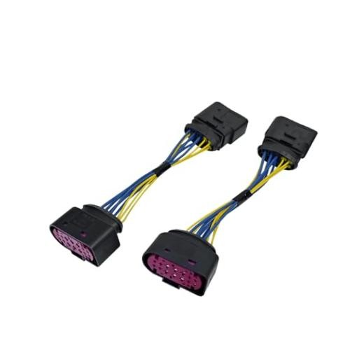 2Pcs 14 to 10 Pin Xenon HID Headlight Connector Adapter Fits for 2015 VW