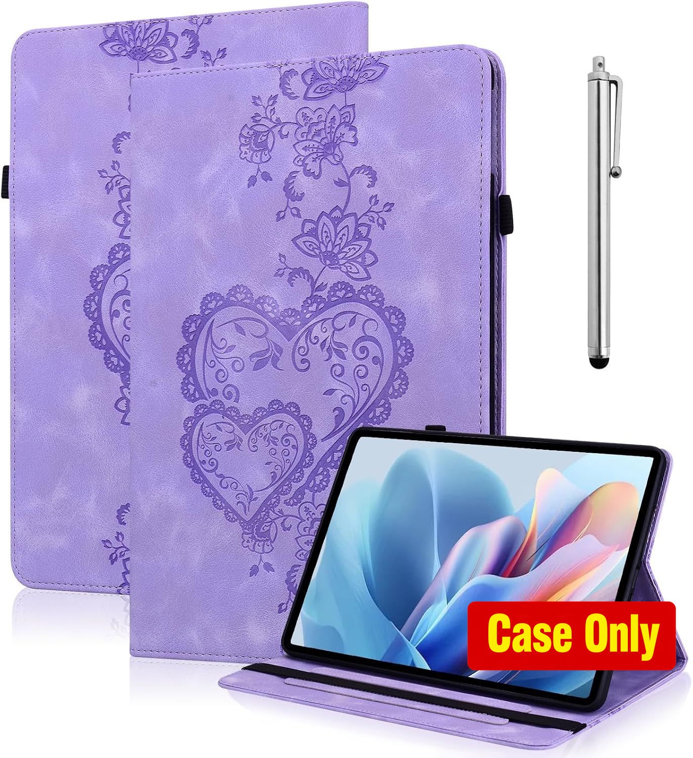 Purple PU Leather Multi Angle Flip Case for Samsung Galaxy Tab A9/A11 8.7-Inch 2