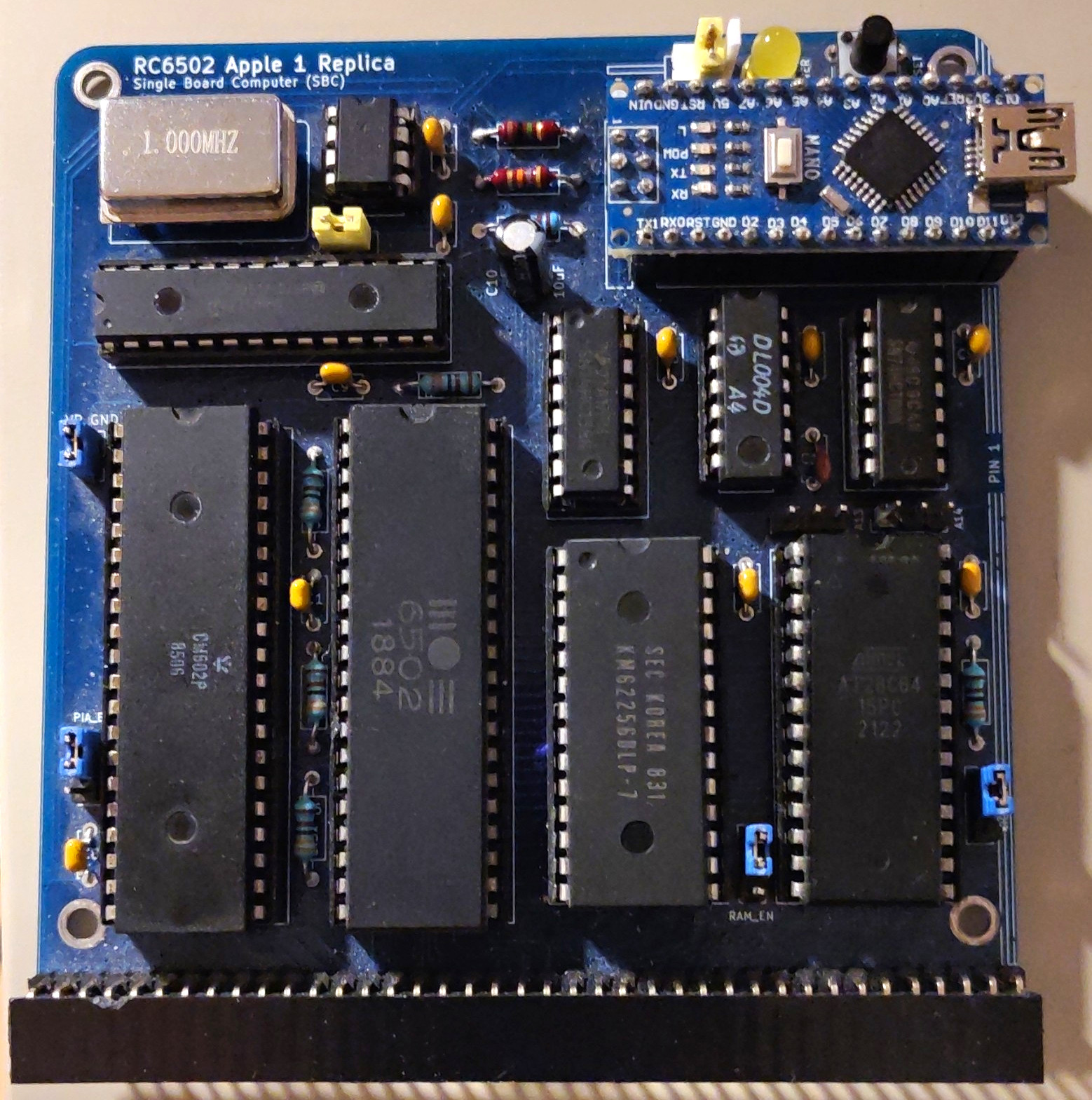 RC6502 Apple 1 Replica Single Board Computer (SBC) Board Apple-1 Apple I