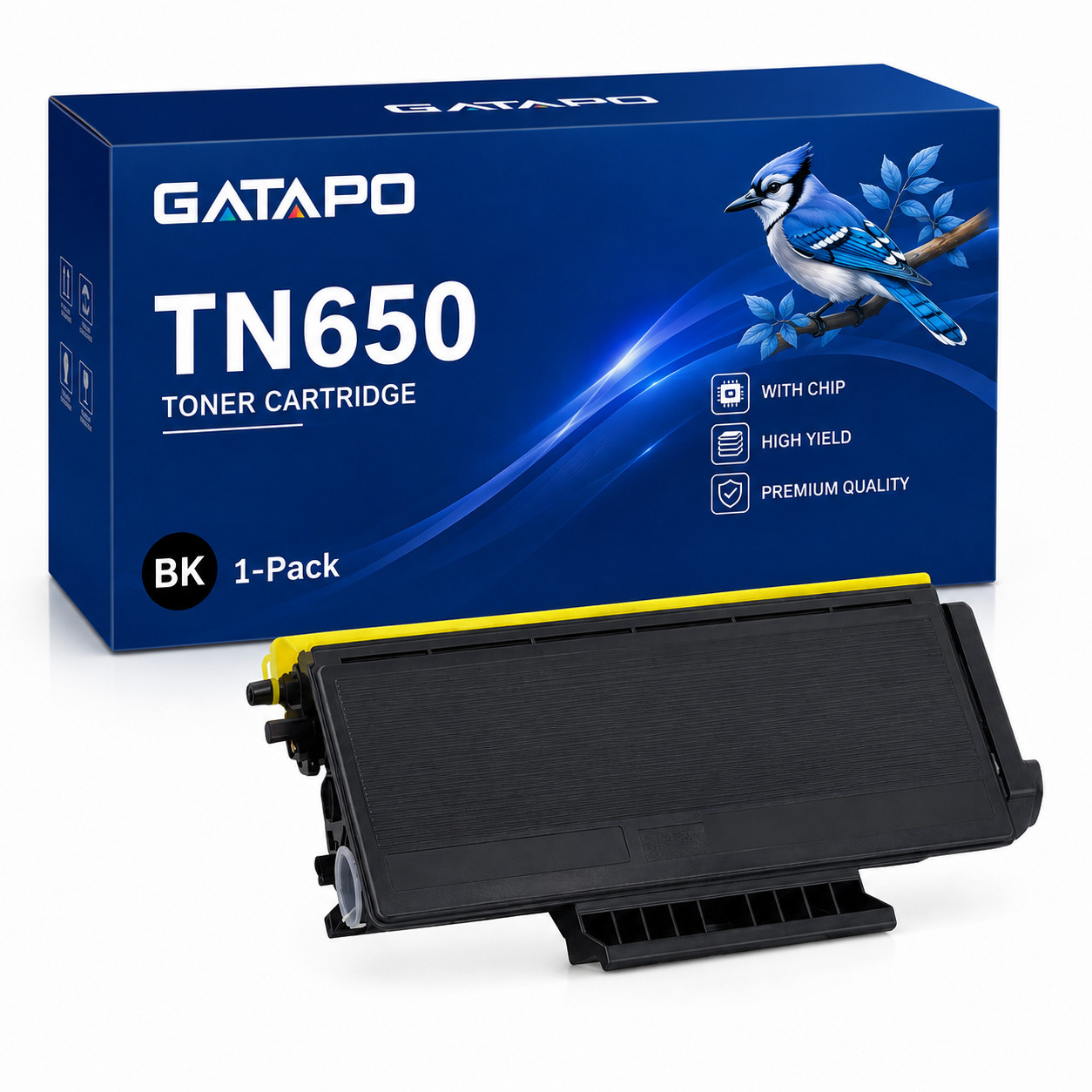 1Pack TN650 Black Toner Cartridge Compatible For  HL 5340d 5370dw MFC 8480dn
