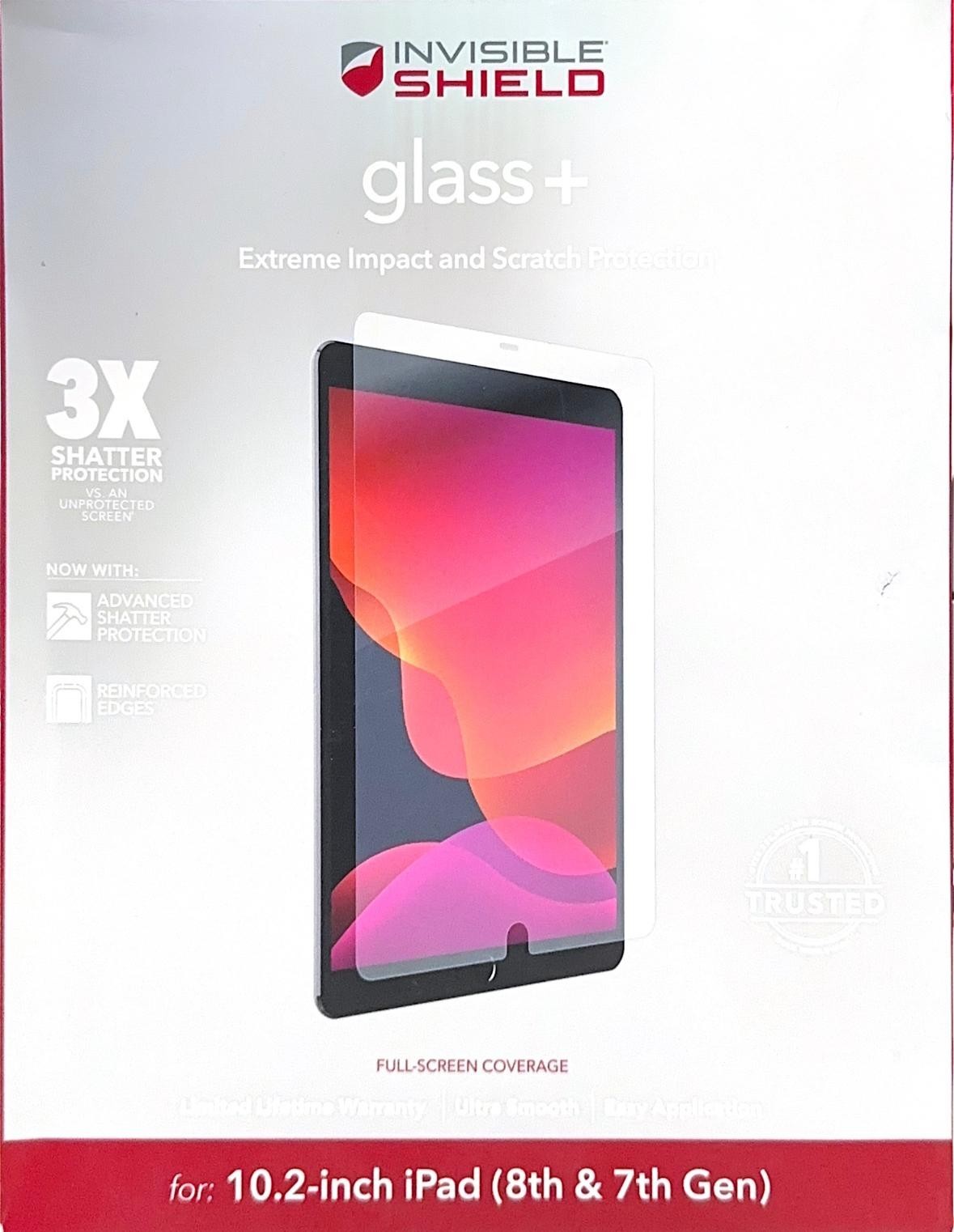 ZAGG - Glass+ iPad 10.2" (Gen 9, 8, 7) - Clear