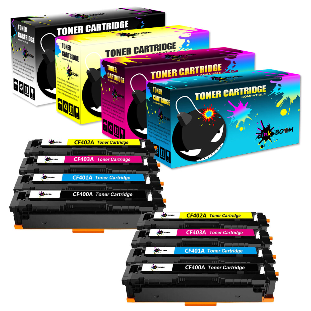 8 Toner replace for HP CF400A-3A 201A Color LaserJet Pro MFP M277d M277n