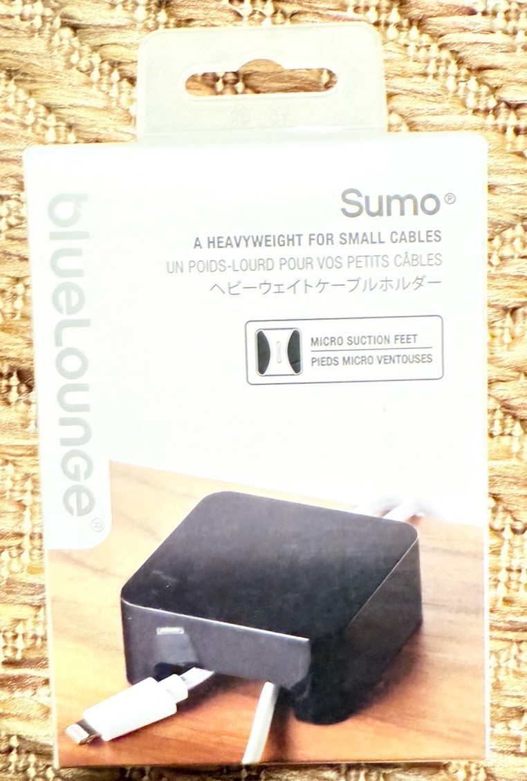 New BlueLounge Sumo Weighted Micro-Suction Desktop Cable Holder (black)