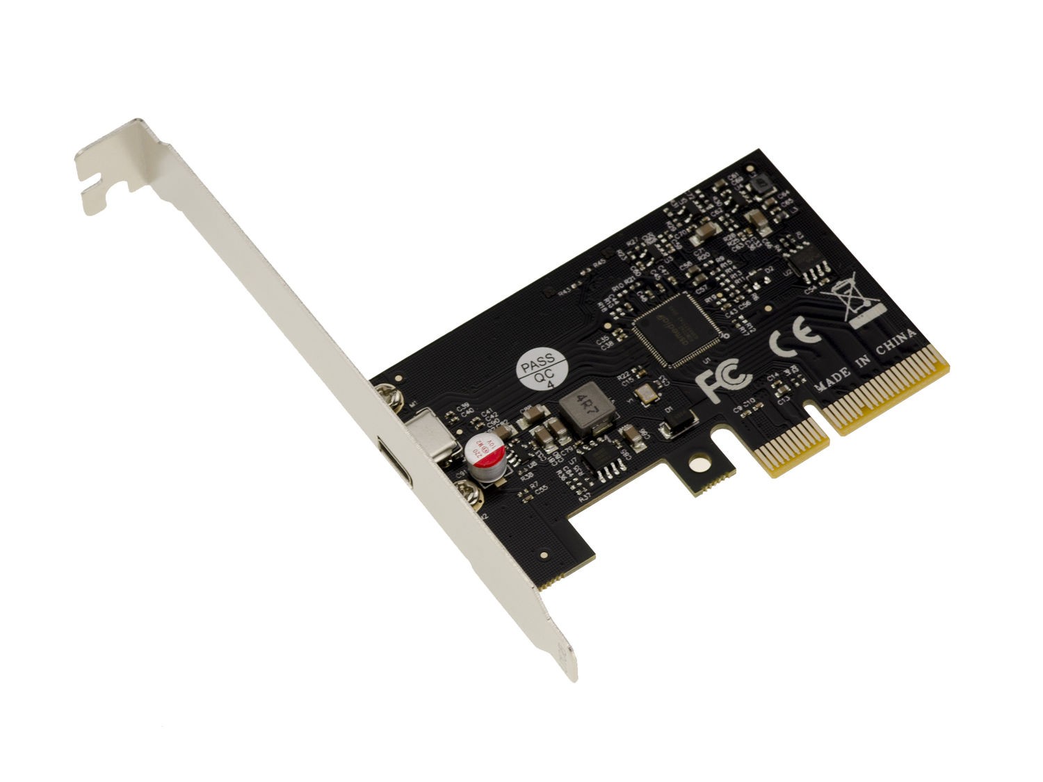 PCIe x4 - 1 USB 3.2 Gen 2x2 20G Type C CHIPSET ASM3242, High & Low Profile