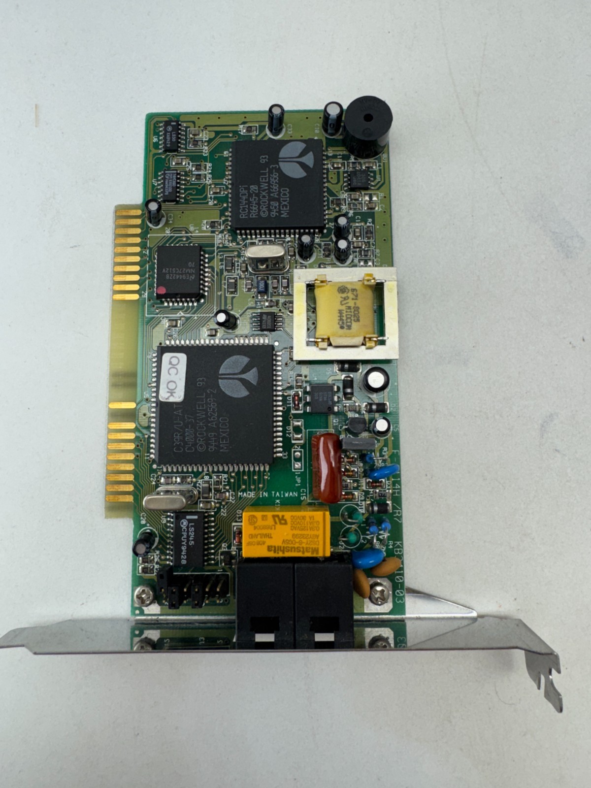 Vintage ISA 33.6K Fax Data Modem F-1114H/R7 Rockwell Chipset