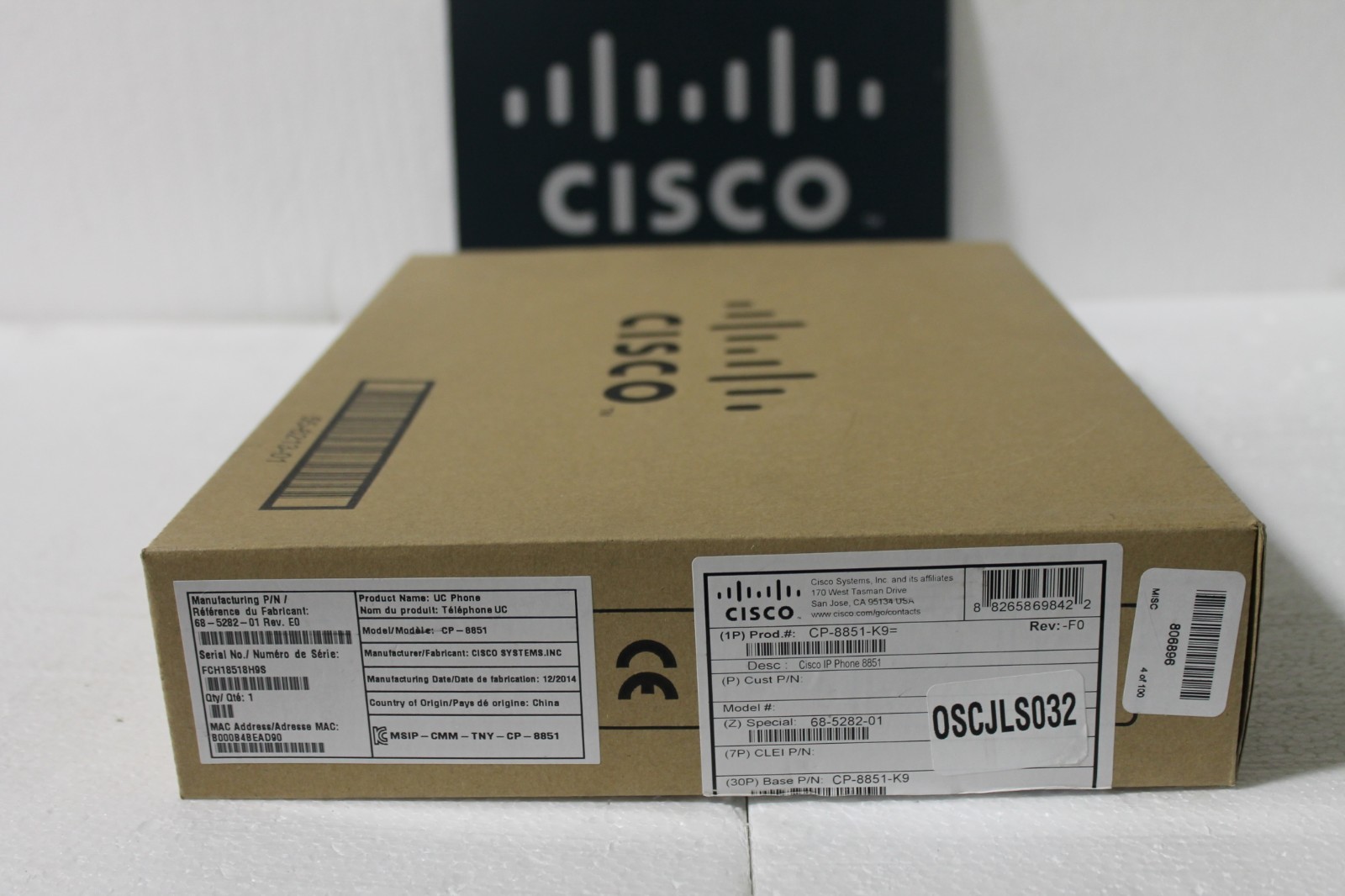 New Open Box CP-8851-K9 - Cisco UC Phone SEALED IS BROKEN.