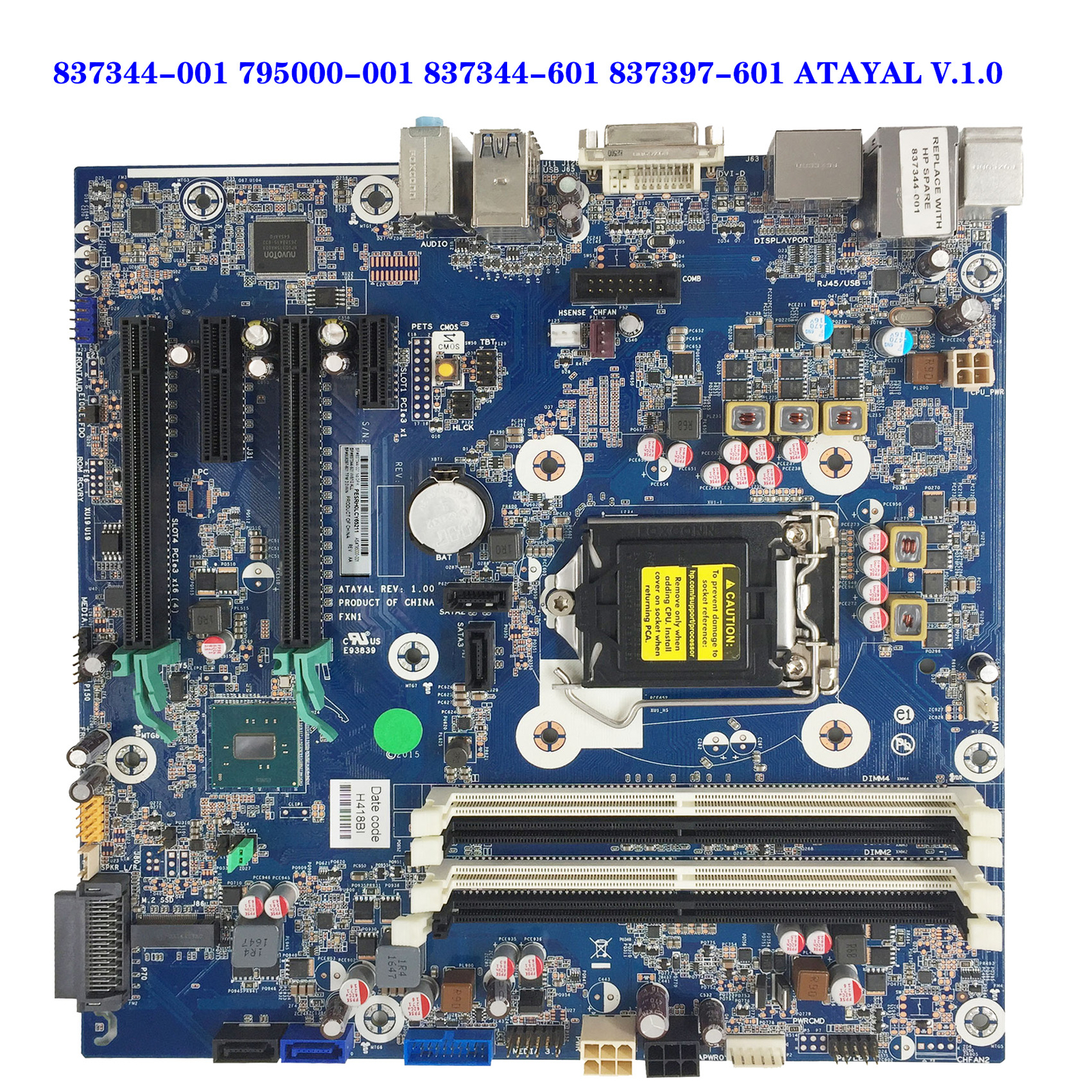 FOR HP Z240 Tower DDR4 Motherboard 837344-001 795000-001 100% Test Work