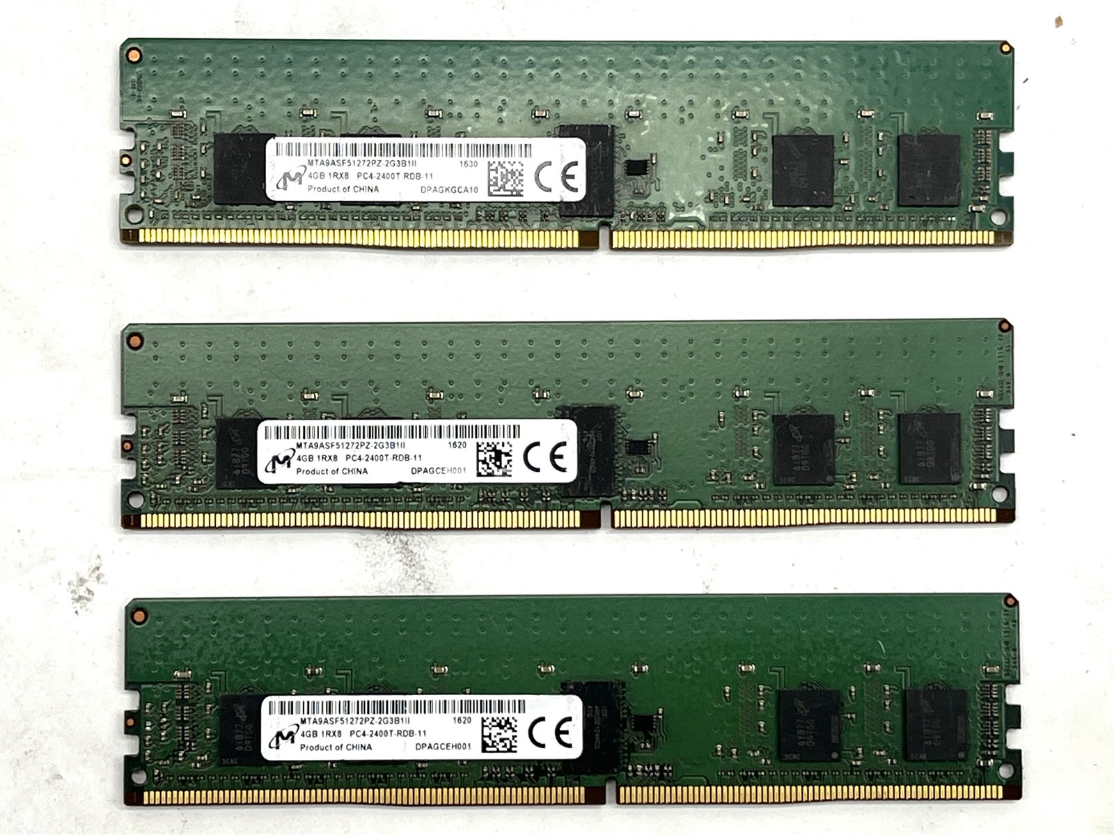 Micron MTA9ASF51272PZ-2G3B1II 12GB 3x4GB PC4-2400T DDR4 ECC Reg CL17 Server RAM