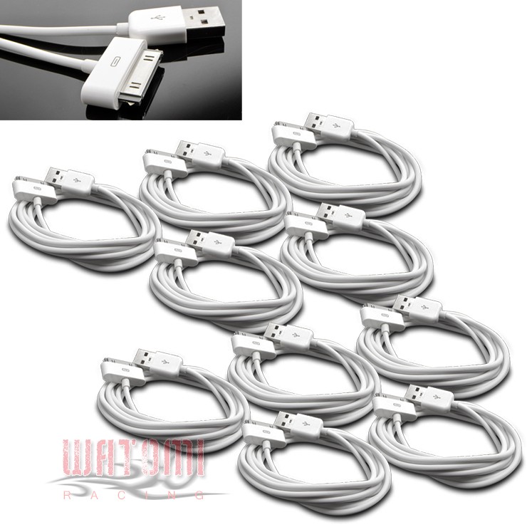 10X 10FT USB 30PIN WHITE CABLE DATA CHARGER FOR GALAXY TAB 7.0 PLUS 8.9 10.1