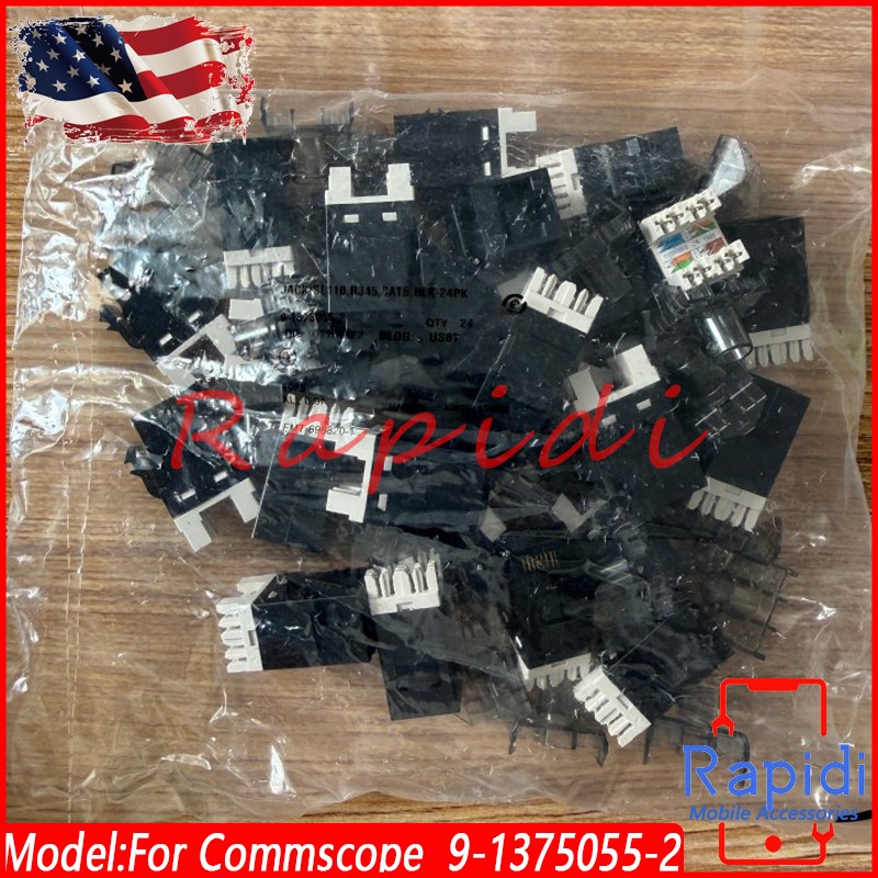 120PC Black Network Jack For Commscope Category 6 Gigabit RJ45 CAT6  9-1375055-2