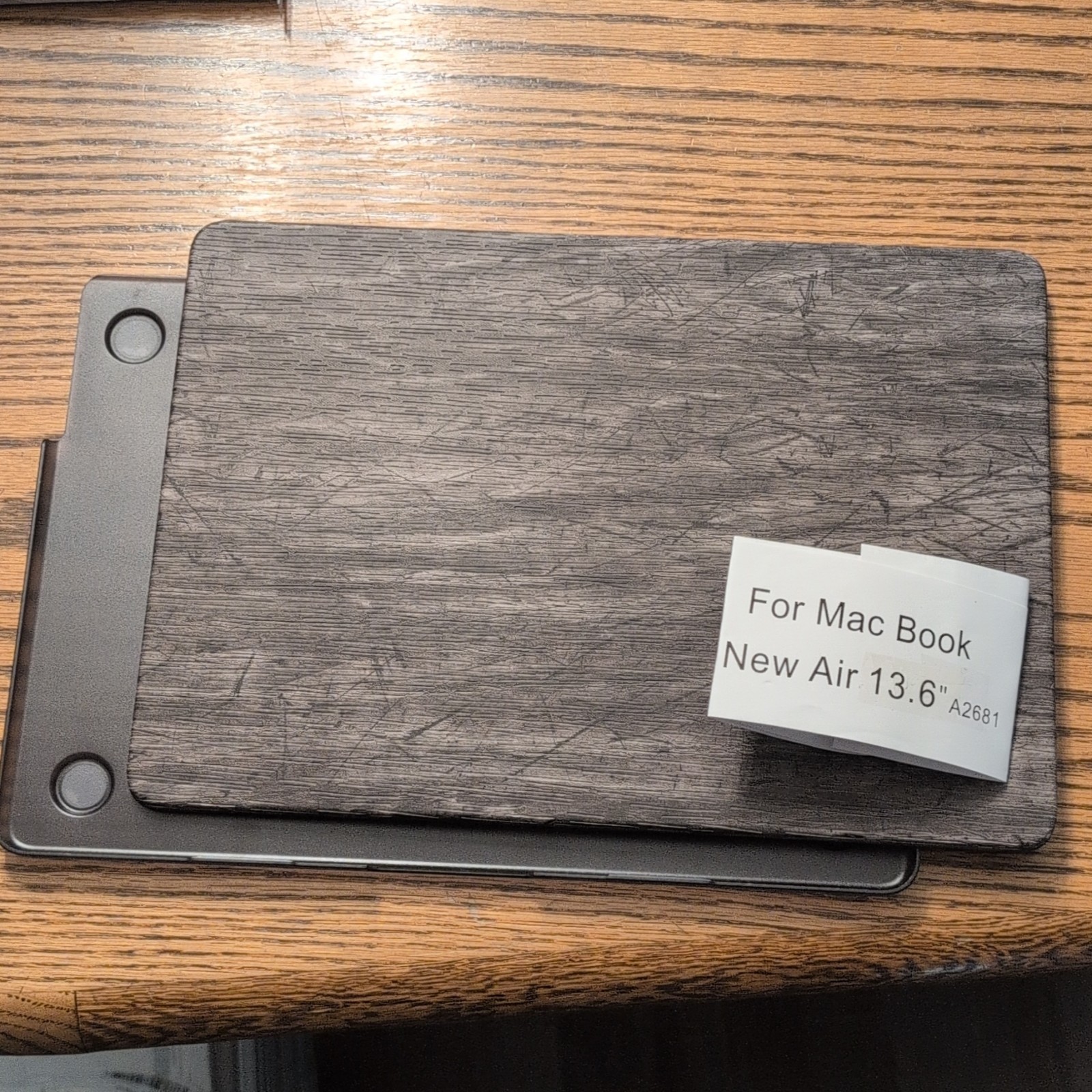 Hard Shell Plastic Case for Apple MacBook Air 13.6in A2681 Black Ventilated