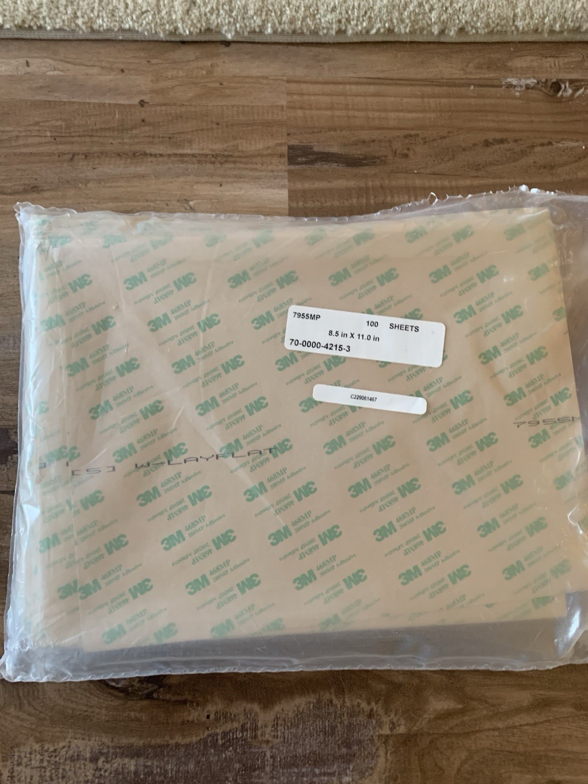 Transfer Tape Adhesive Sheets 8.5” X 11.0” (104-Pack ) 3M 468MP