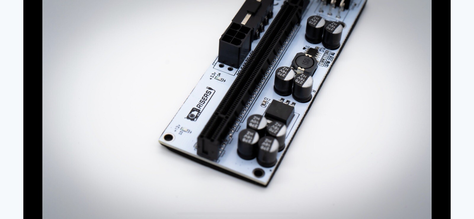 GPURISERS GPU RISERS 8 CAPACITOR 6 PACK RISERS PCI-E Board
