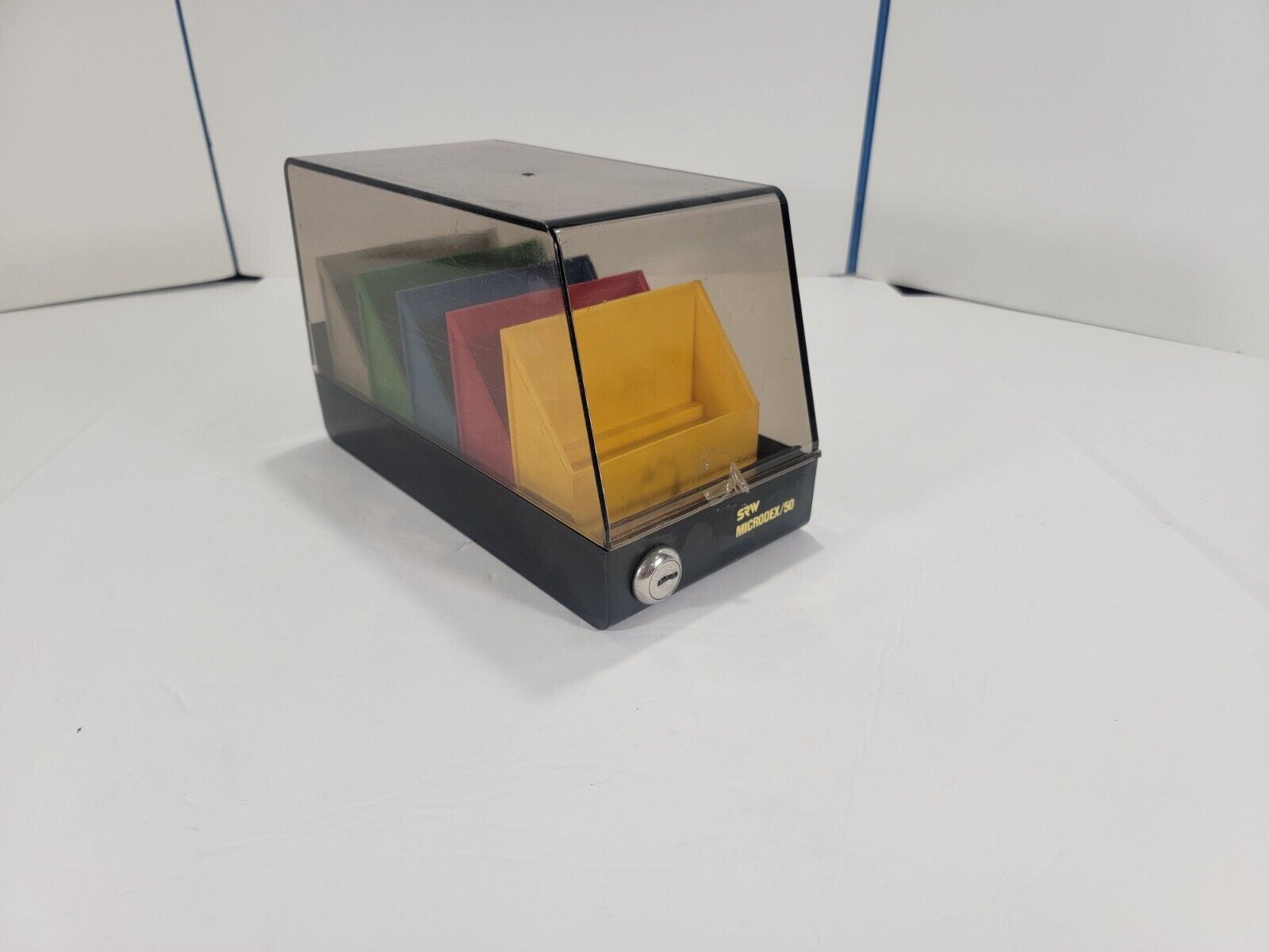Vintage SRW Microdex 25 Computer Floppy Disk Holder Organizer Case Storage Box