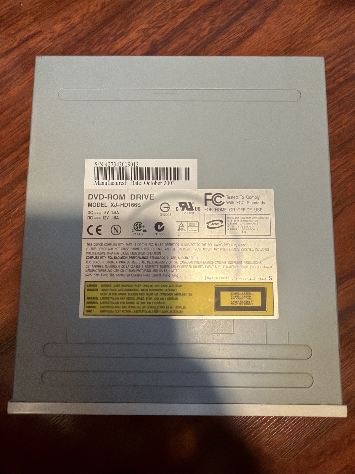 JVC/LITE-ON - IDE DVD Rom Drive - Model: XJ-HD166S