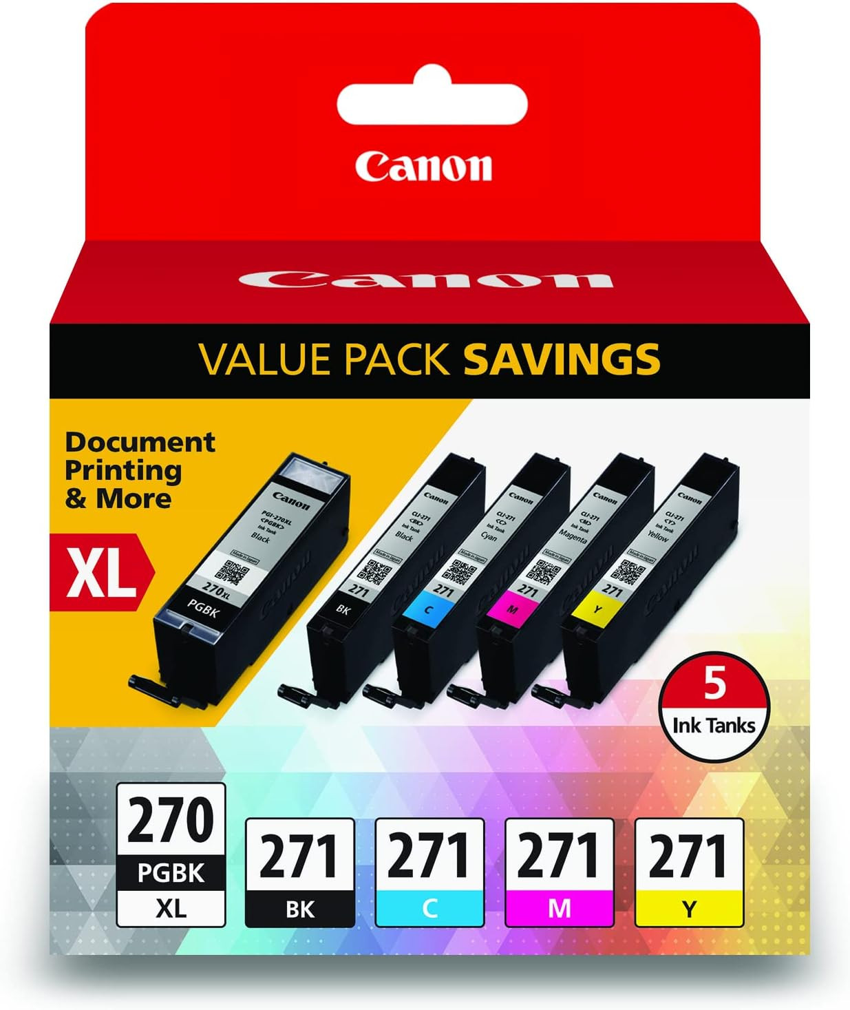 PGI-270XL/CLI-271 5 Color Value Pack