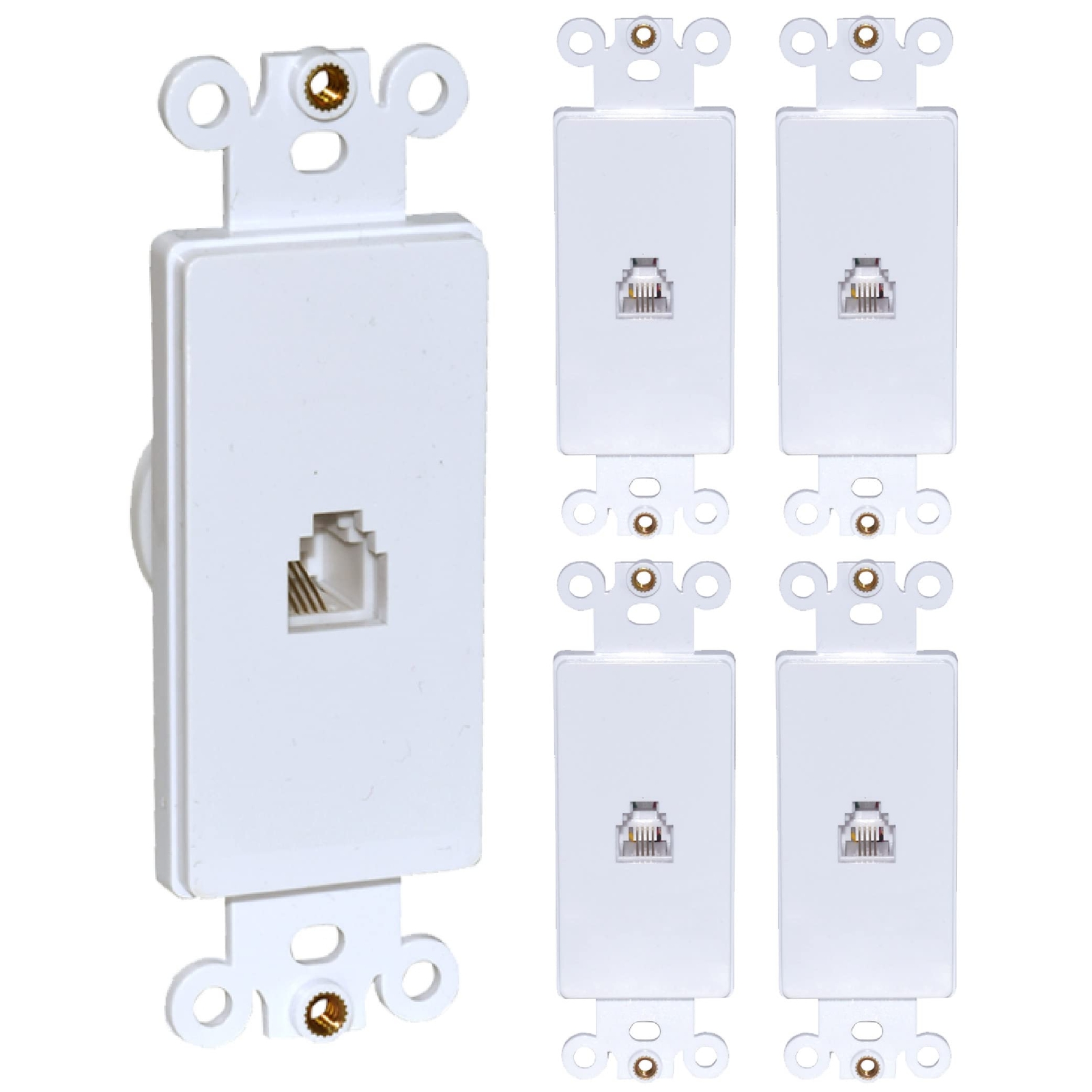 Decora Single Jack Insert for Decorator Wall Plates, for RJ11 telephone cable...
