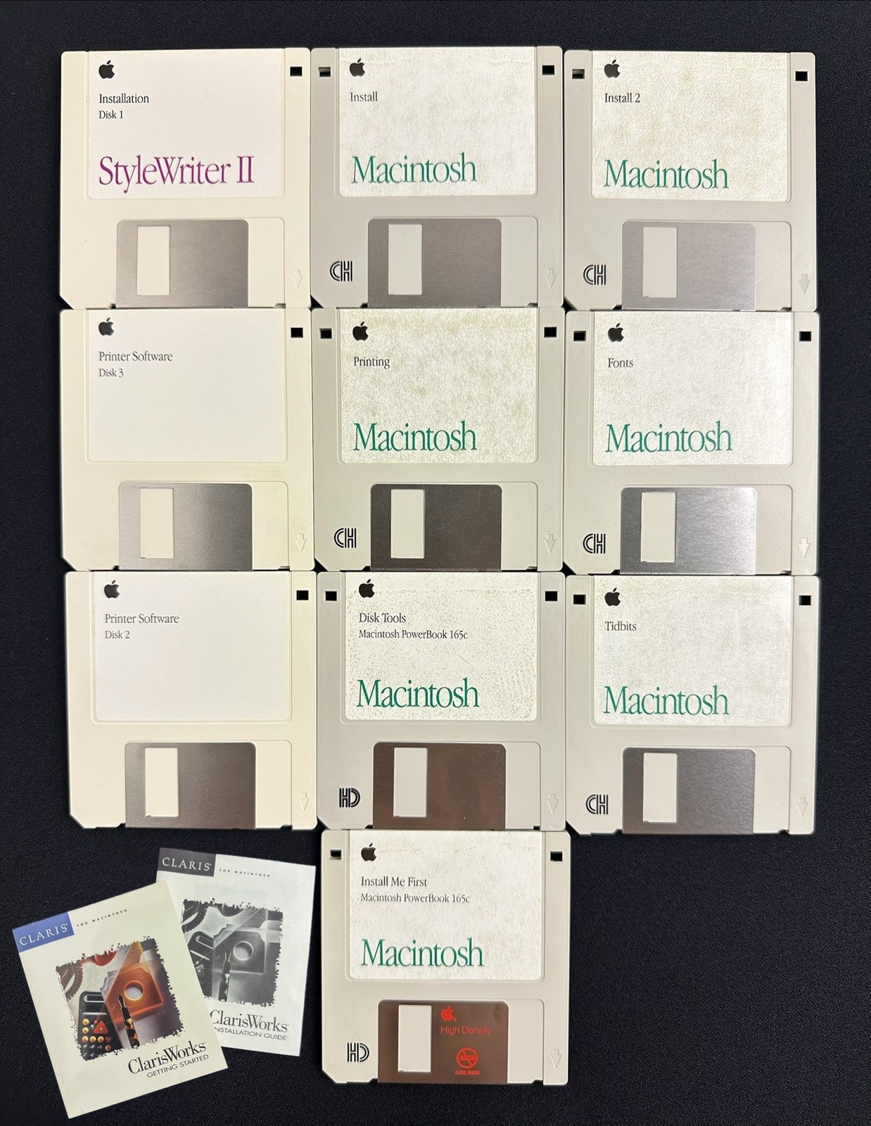 Vintage 1992 Apple Macintosh Mixed Floppy Disks, Ver 7.1 And Ver 1.0 (Lot Of 10)