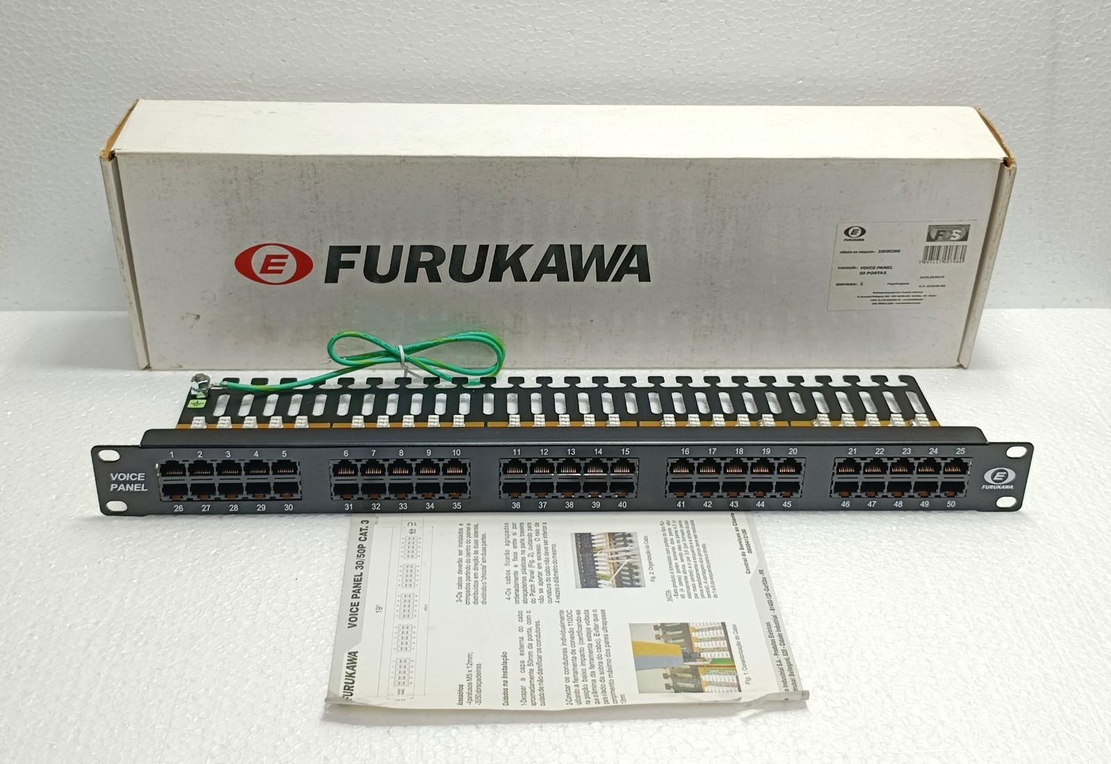 Furukawa Cabling System Voice Panel 50 Port Cat.3 Patch Panel 35050200 | New